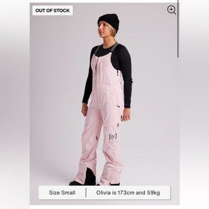 Women's Burton AK Pink Gortex Kimmy Bib Size Small